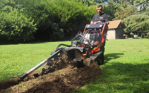 création de tranchée télécom et fibre optique