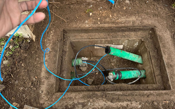 aiguillage fourreau dans regarde télécom